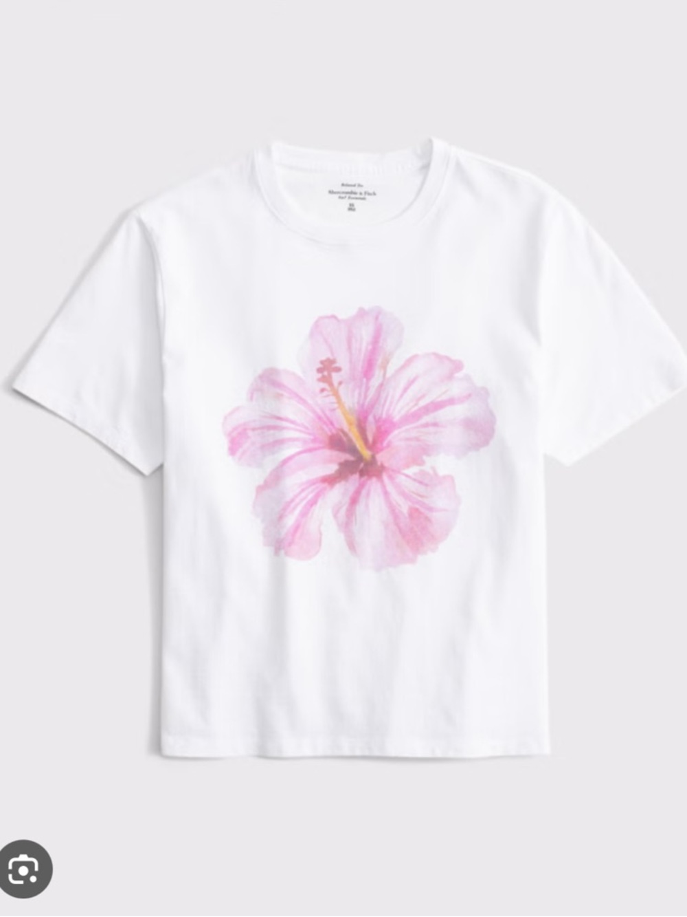 Abercrombie & Fitch Women’s White Hibiscus Flower Shirt Size Medium